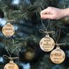 10Pcs Christmas Xmas Tree Hanging Pendant Christianity Wood Tree Decoration  Winter Home Decor