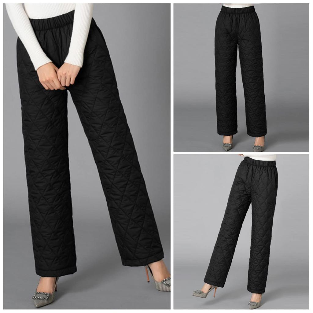 Ashhe Rangel Weites Bein Daunen Schlank Gerade Elastisch Perfekt für Größe 2XL DamenHosen, Leicht, Warm, Winddicht, Passform, Dick, Hohe Taille, Passform,