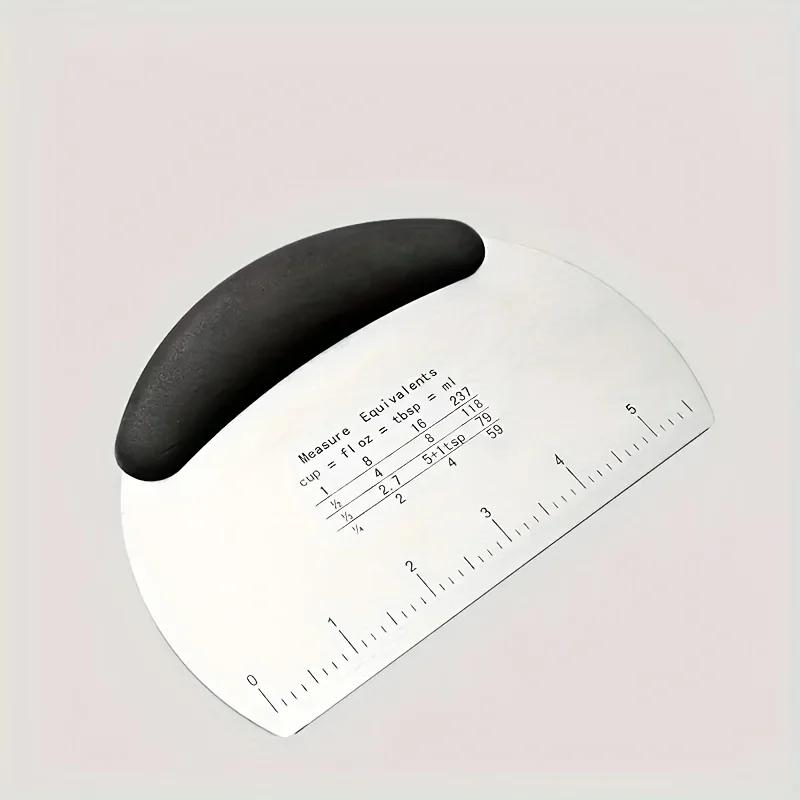 Damaly,A Multi-functional Stainless Steel Pastry Scraper with Measuring Scale-It Is Very Suitable for Cutting Bread,Pizza&Cakes
