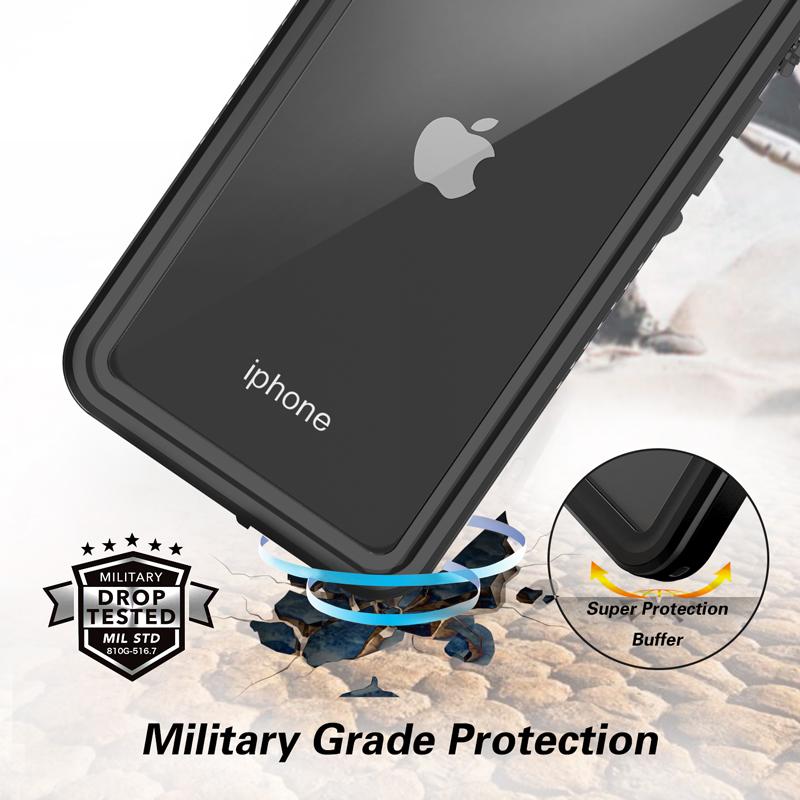 FS Series For iPhone 11 Waterproof Case Dustproof IP68 Underwater Full Body Sealed Clear Phone Cover