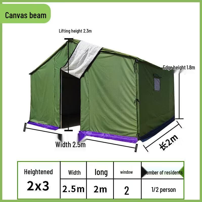 JINGGENG Outdoor Heavy-Duty Canvas Tent