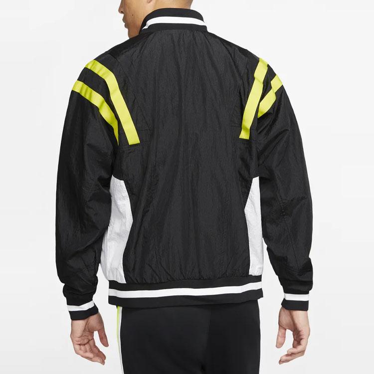 Nike Pánská sportovní tkaná bunda s barevným blokováním a logem svrchní oděv černá CJ4922-010