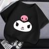 2025 T-shirt MINISO Vêtements pour enfants Anime Filles T-shirt Dessin animé Mélodie Kuromi Été Mignon Haut Coton Enfants Manches Courtes