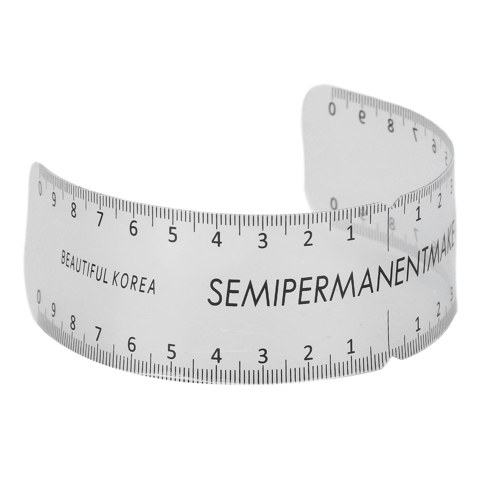 

Трафарет для бровей Линейка Точный шаблон для бровей Измерительная линейка Многоразовый инструмент для макияжа DIY