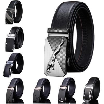 Men's Genuine Leather Automatic Buckle Belt - High-End Cowhide Business Waistband
