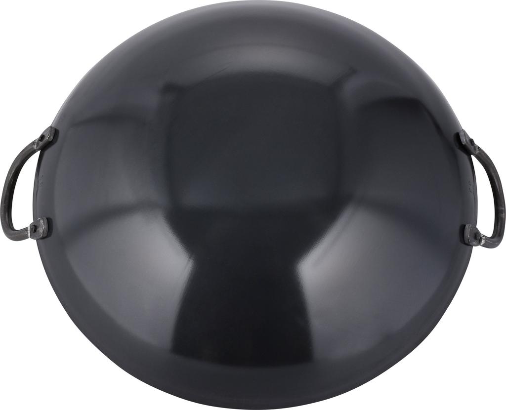 Wahei Freiz Authentic Wok, 33cm, Iron Frying Pan, Professional Grade, Made in Japan, Mido AD-643