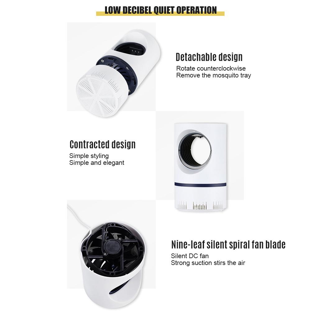 USB Electric LED Mosquito Killer Lamp Smart Optically Controlled Mosquito Repellent Killing Lamp