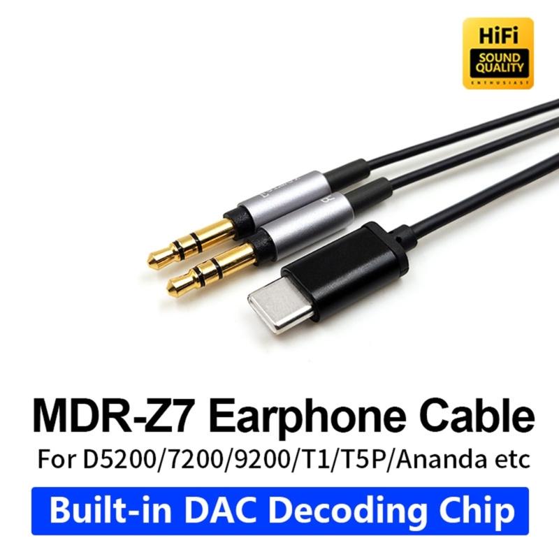Quality Replacement Cable TYPE C To 3.5mm Cable for MDRZ7 Z1R D7100 D7200 Headphones Wire Enjoy Clear Sound C Chip