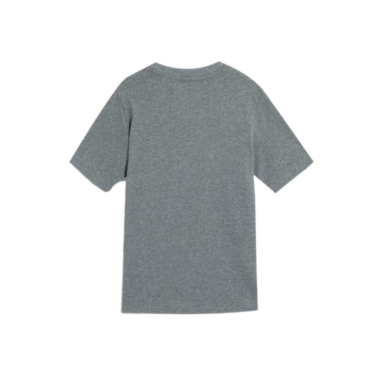 PUMA Comfortable Fashionable Versatile Solid Color Brand Logo Short Sleeve T-Shirt Unisex Tops Gray 691550