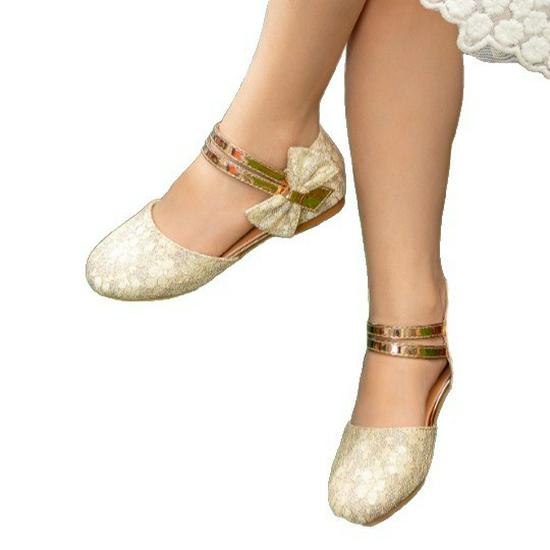 Girls' Retro Lace Velcro Flat Shoes