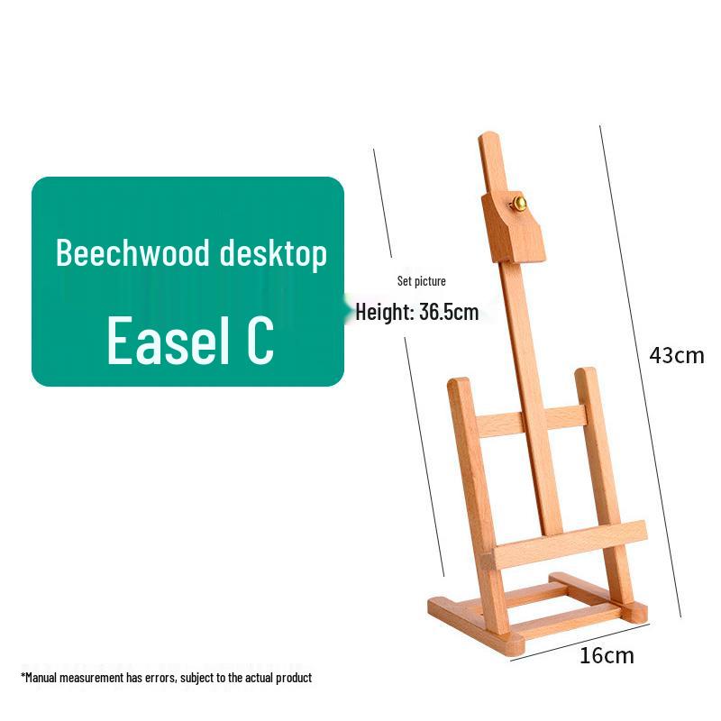 Portable Foldable Solid Wood Art Student Easel: Desktop Drawing Board and Artwork Display Stand