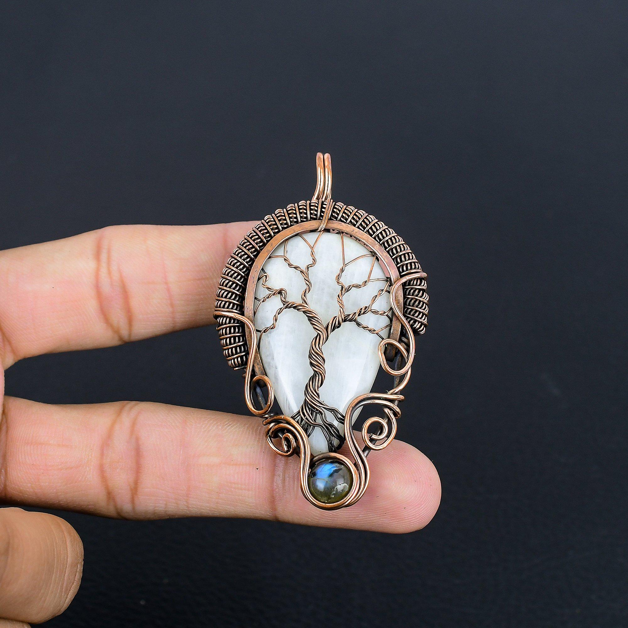 

Ювелирные изделия из радужного лунного камня, подвеска из стерлингового серебра 925 пробы, красивая ювелирная подвеска ручной работы 2.05 Inches