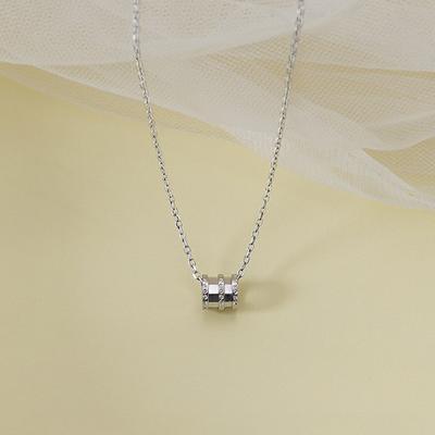 S925 Sterling Silber Halskette kleine Taille Halskette Ins Trend Mode Auto Blume Kreis feminine Schlüsselbein Kette