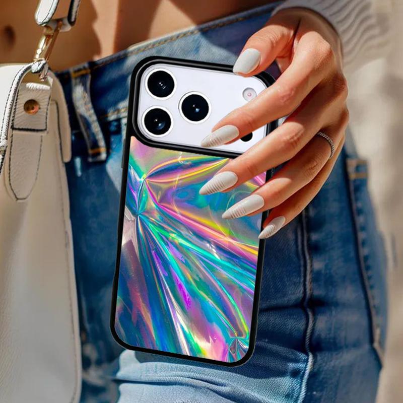 Holographic Dope Trippy Print Phone Case For iPhone 17 Air 14 15 13 12 Max Cover For Apple 14 15 16 16e 11 Pro Max Plus