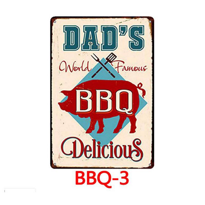 Fresh BBQ Plaque Metal Vintage Tin Sign Pin Up Shabby Chic Decor Metal Signs Vintage Bar Decoration Metal Poster Pub Metal Plate