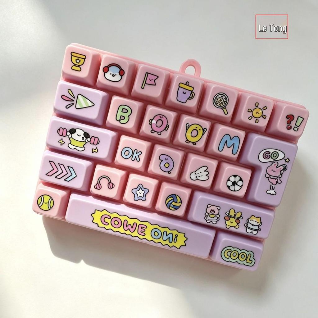 26-Key Decompression Keyboard Keychain - Cute, Creative Gift for Kids