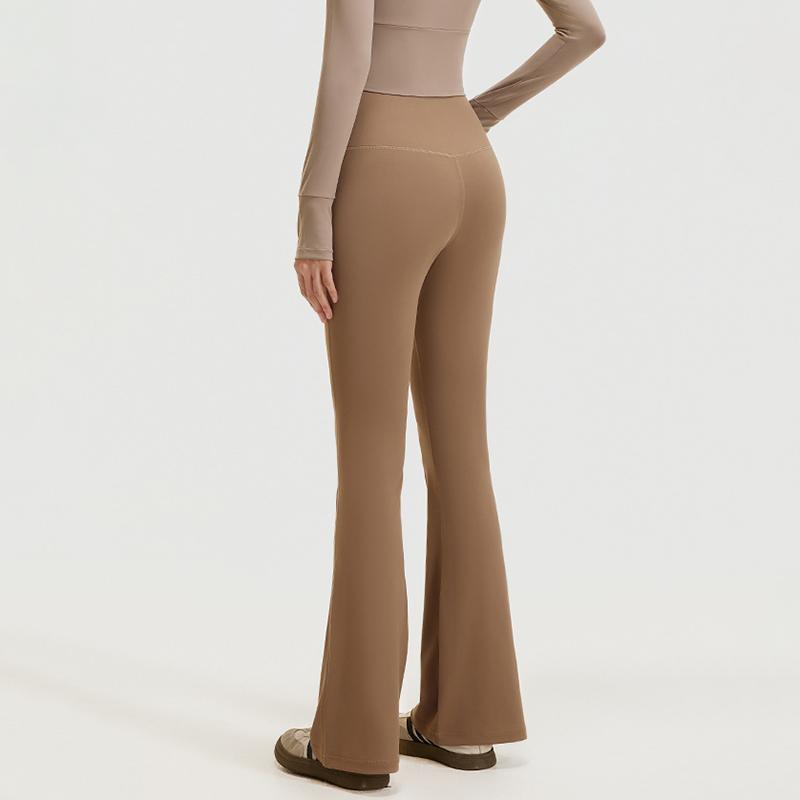 High-waisted Butt-lifting Flare Pants Seamless Nude-feel Yoga Pants Pilates Workout Fitness Leggings