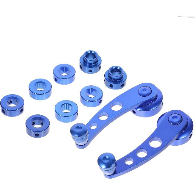 1 Set Car Window Handle Aluminum Alloy Window Crank Handle Universal Car Window Handle Replacement Door Accessories (Purple) синий