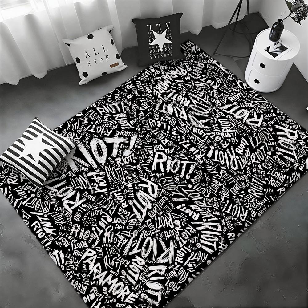 Popular Pop Rock Band P-Paramores Floor Mat Soft Thickened Flannel Door Mat Non-Slip Living Room Rug Home Decor