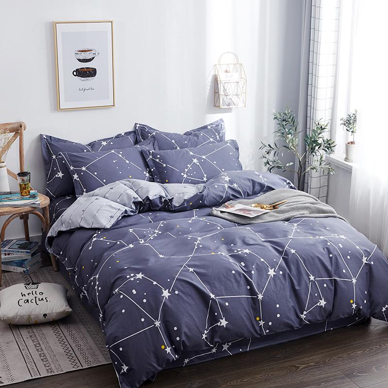 Constellation 100% Cotton Duvet Cover Set, Space Star Celestial Galaxy Astrology Bedding for Kids Boys Men Soft Bedroom Decor