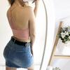Elegant Womens Sexy Spaghetti Strap Cross Back Lace Crop Top For Clubwear