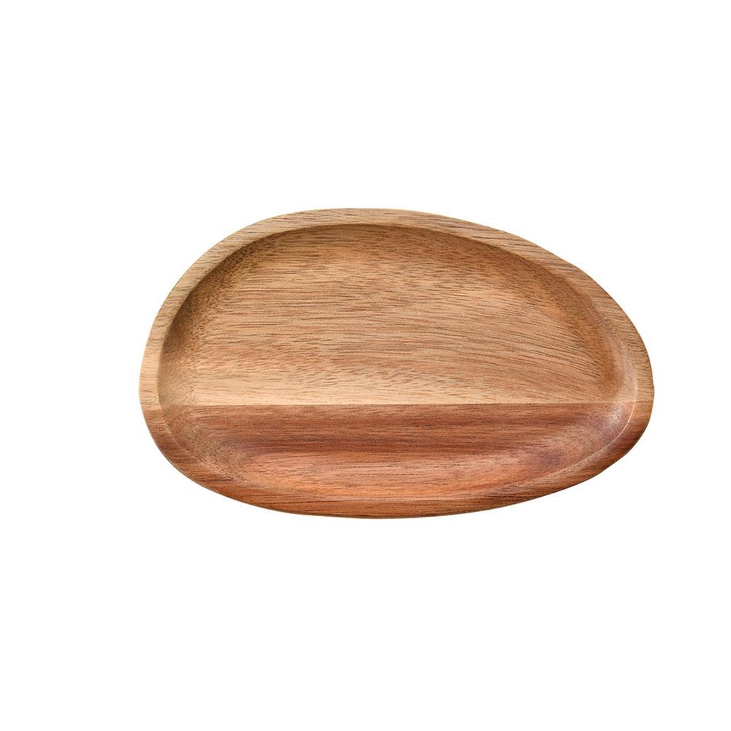 Wood Dinner Plates Irregular Oval Serving Tray Fruit Dishes Dry Fruit Sushi Tea Tray Bread Wooden Plate Home Decoration
