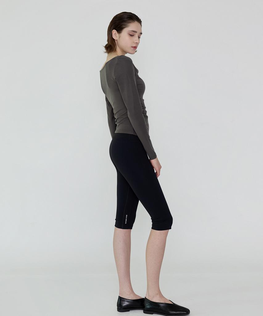 Debiweeo Drape Two-Way Long Sleeve Devi-T0143-Charcoal