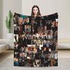 The Vampire Diaries Damon salvatore Blanket Super Warm Plush Bedding Throws For Home Decor Travel Office Flannel Bedspread Bed