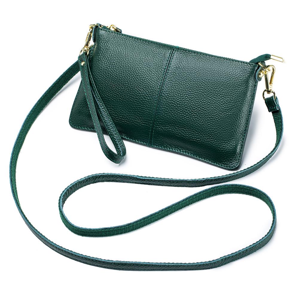 Women's Genuine Leather Crossbody & Clutch Bag: Soft Cowhide, Versatile Handbag