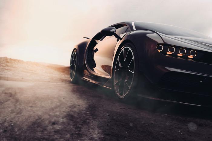 Photomural Sport Car In The Desert Washable Fleece 315x210