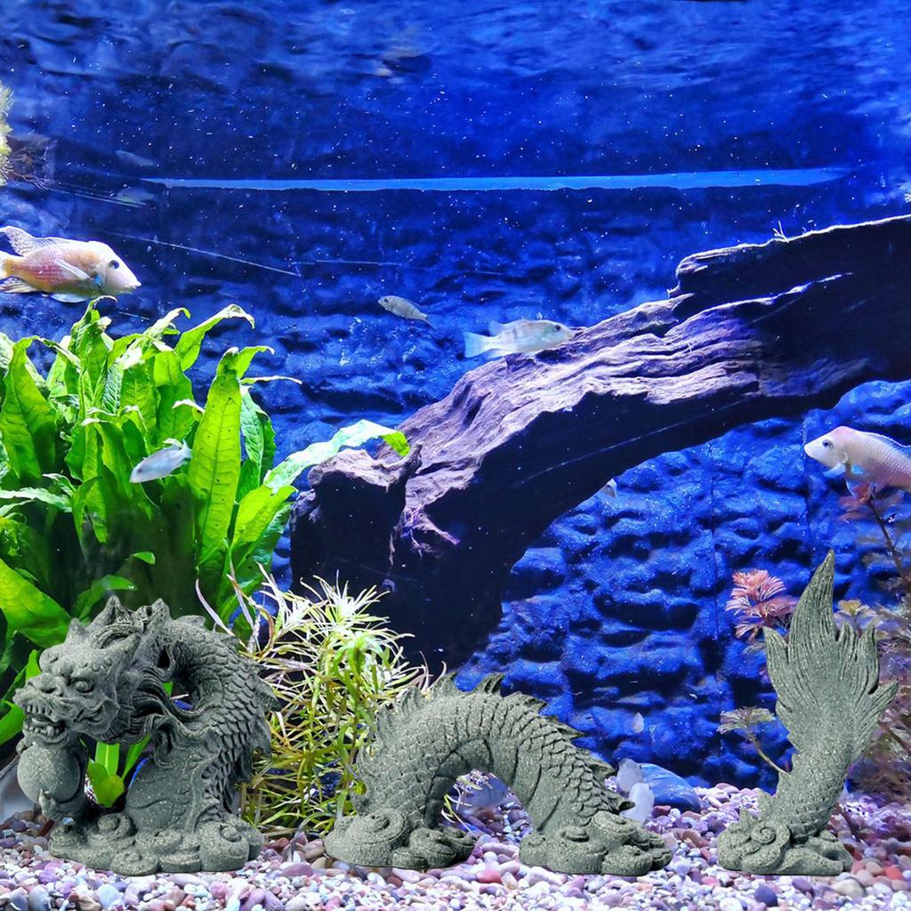 Resin Dragon Set Collectible Figurine Dragon Ornament Tea Pet Aquarium Landscaping for Hotel Indoor Outdoor Home Desktop Decor