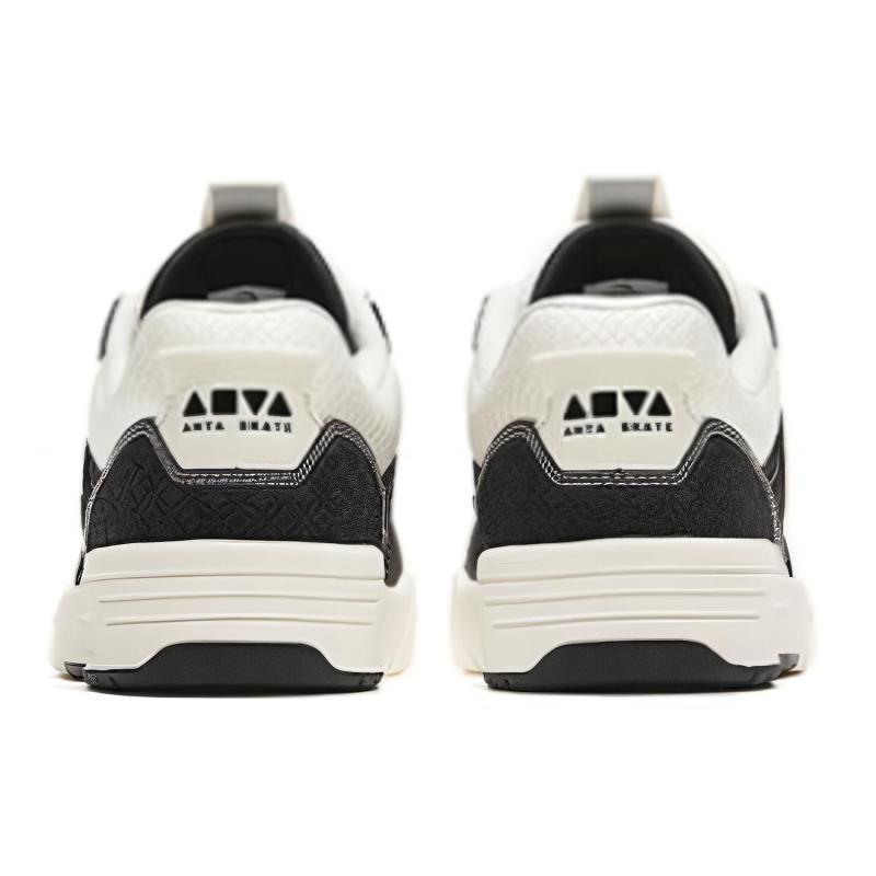 Anta AOJIE Anti-Slip And Wear-Resistant Lightweight Low-Top Skateboard Shoes Women's Black White Sneakers 122448040R-6