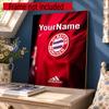 Fc Bayern Mnchen Customize Your Name Diamond Painting Round Diamond Diy Frameless Holiday Artwork Suitable For Home Office Wall Decoration