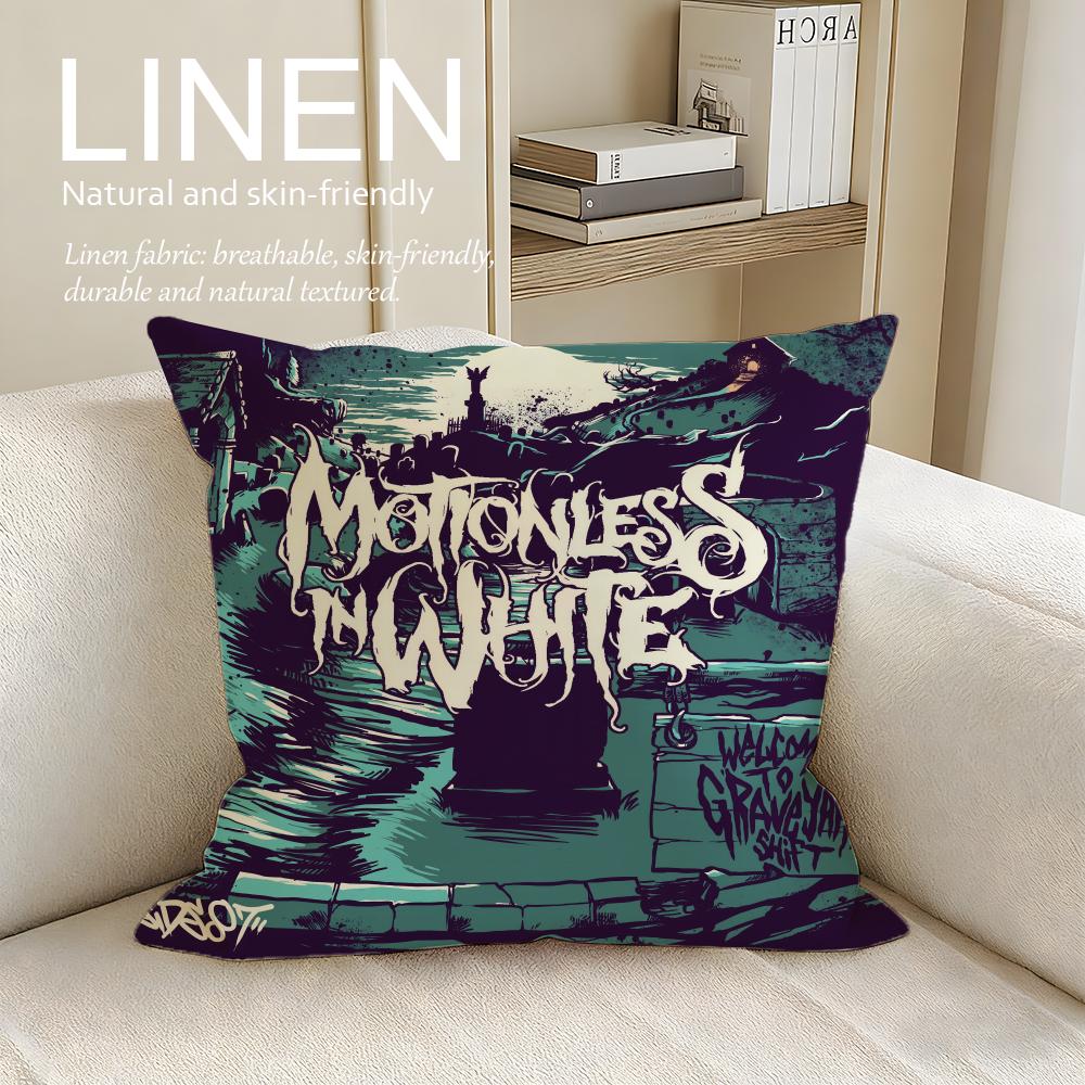 Music Motionless In White Cushion Cover Pillowcase Set Pcs x x Breathable Washable Sofa Cushion Cover