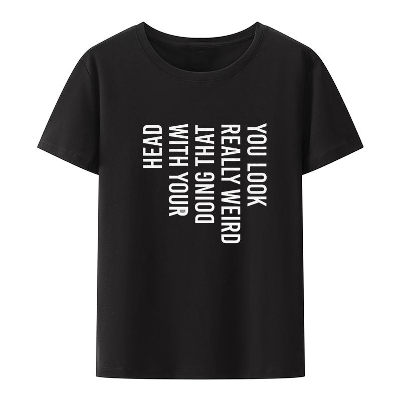 Unisexs Im Thinking Funny Buffering Processing Short Sleeve Graphic Tshirt Casual Breathable Clothes Roupas Masculinas Cool