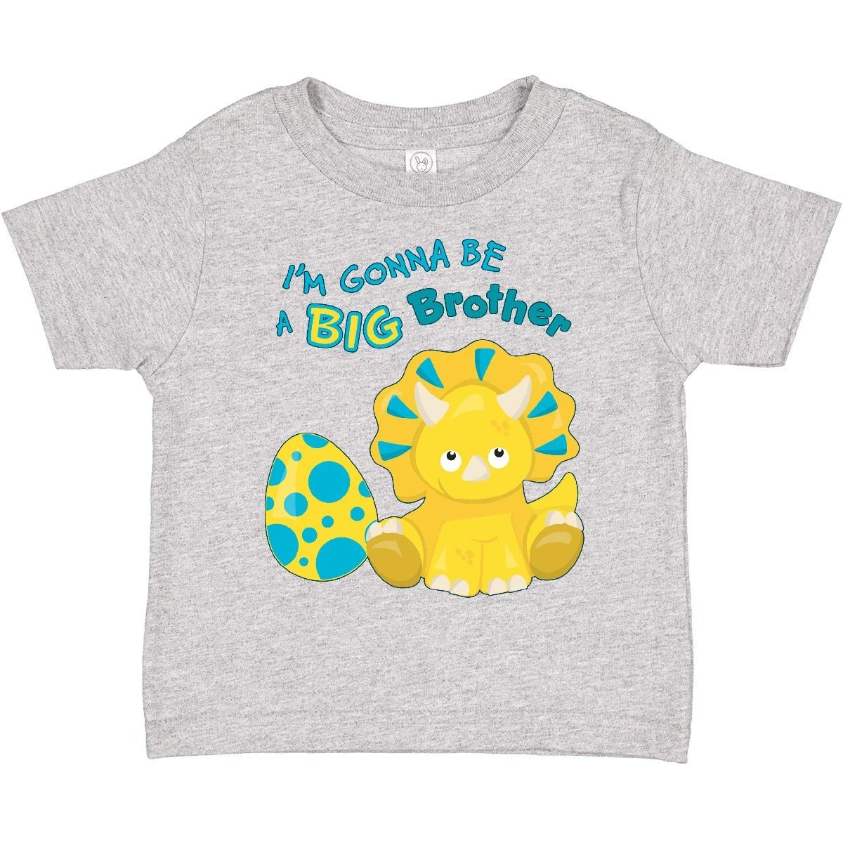 Inktastic I m Gonna Be A Brother-dino Toddler T-Shirt Sibling Dinosaur Yellow 100