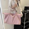 Solid Color Oxford Tote Bag Waterproof Simple Underarm Bag Fashion Nylon Shoulder Bag  Streetwear