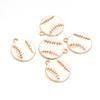 5Pcs Alloy Drop Oil Color Pendant Football Basketball Rugby Shape Fashion Pendant For DIY Men Women Necklace Earring Party Gift