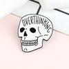 Skull Series Punk Gothic Badge Skeleton Flower Potted Brooch Denim Lapel Bag Enamel Pins Gift for Friend Party Halloween Jewelry