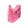 Prada Re-Edition 2000 Embroidered Logo And Enamel Triangle Logo Soft Terry Fabric Hobo Bag Women bags Pink 1NE515_2DXO_F046J