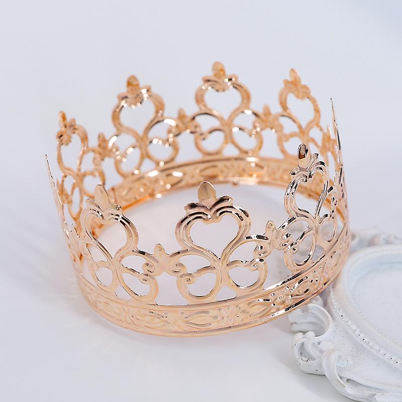 Birthday cake crown baking decoration dessert holiday ornaments new iron crown decoration supplies