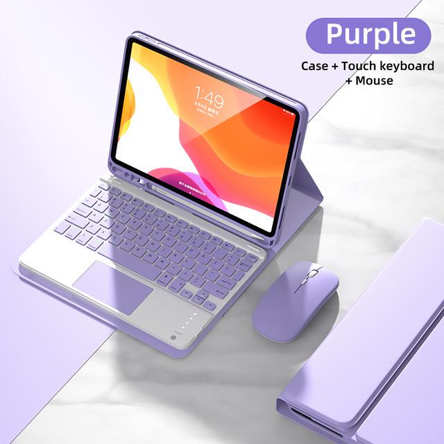 

Compatible iPad 10th Gen Magic Touch Bluetooth Keyboard and Protective Leather Case (10.2/10.9 inch) for Pro/Air 4/5/6. iPad Pro 10.5/Air 3 10.5