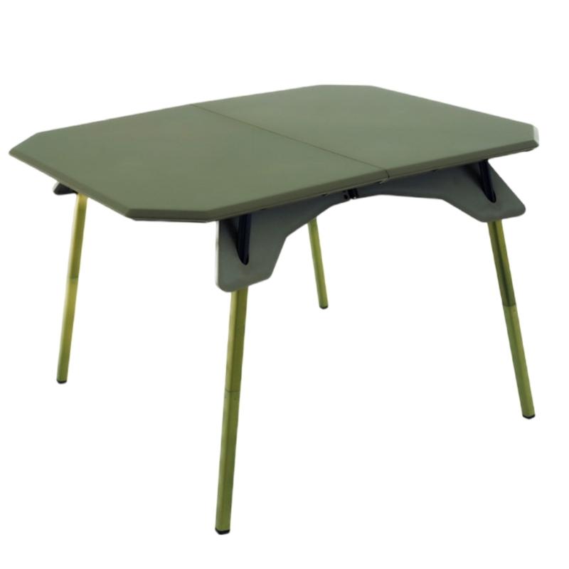 Портативный складной пляжный стол Складной стол для кемпинга с регулируемой высотой Складной стол из алюминиевого сплава Простой в использовании зелёный