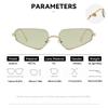 New Irregular-Shaped Metal-Frame Sunglasses for Women Outdoor UV-Protective Eyeglasses UV400 Trendy Street Style Shades