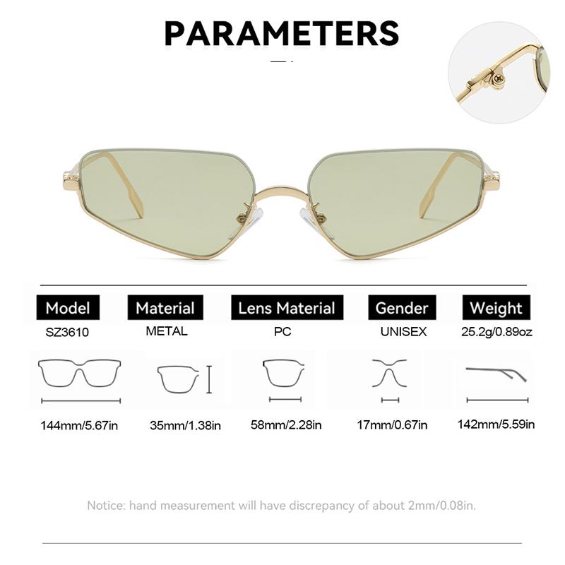 New Irregular-Shaped Metal-Frame Sunglasses for Women Outdoor UV-Protective Eyeglasses UV400 Trendy Street Style Shades