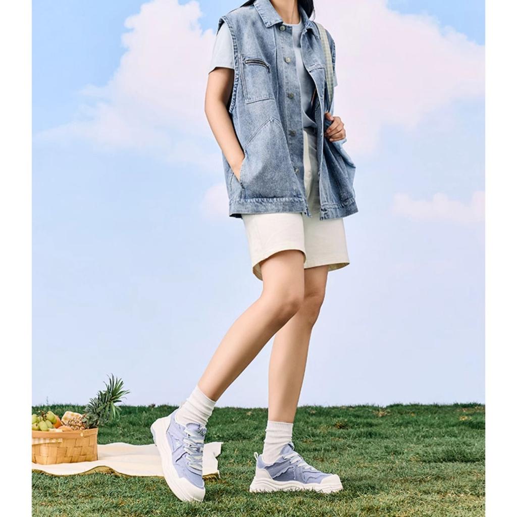 Anta Lifestyle Serie Schokoladenkuchen Rutschfest Verschleißfest Atmungsaktiv Niedrig geschnittene Skateschuhe Damen Sneaker Lila 122428060-3