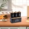 Küchenbehälter Set, Mehrzweck-Arbeitsplatten-Brotkasten, Lebensmittelaufbewahrungsbehälter Kaffee Tee Zucker Aufbewahrung für Bäckerei, Café, Zuhause