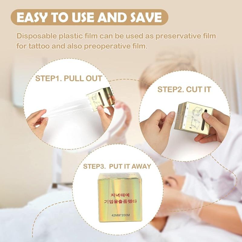 1Roll Tattoo Eyebrow Microblading Preservative Film Plastic Wrap 42mm*200m Tattoo Accessory Semi Permanent Make Up Supplies