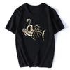 Fish Skull Deep Sea Fish Bones Interesting Fisherman Angler Summer Cotton Casual Fashion Breathable Men's Short Sleeve T-shirt