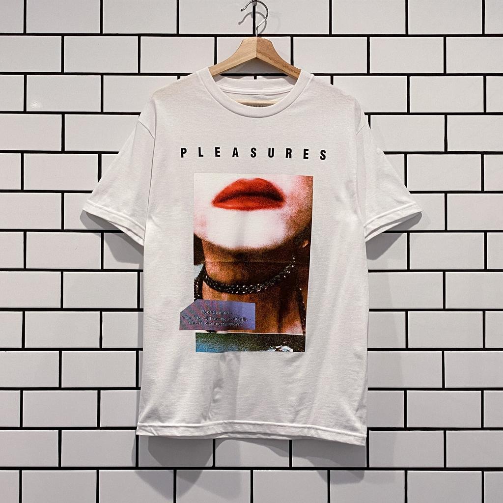Boy's Casual Cotton Crew Neck T-shirt PLEASURES POOR CONNECTION T-SHIRT WHITE